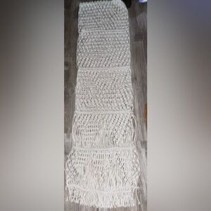 NEW OPALHOUSE MACRAME table runner 15 x 104